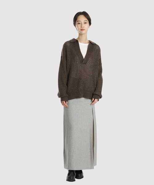 BALLAST ARK（バラストアーク）の「BALLAST ARK / バラストアーク：Sequined Glow Skipper Knit：BA12-KN01[AST]（ニット/セーター・メンズ・グレー/ブラック/ブラウン・M/L）」の11枚目の写真