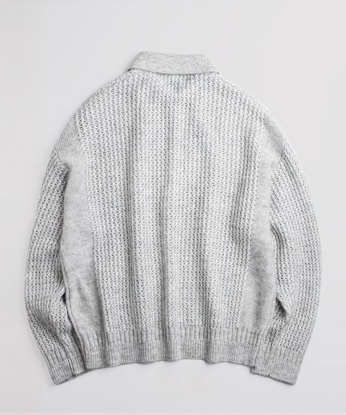 BALLAST ARK（バラストアーク）の「BALLAST ARK / バラストアーク：Sequined Glow Skipper Knit：BA12-KN01[AST]（ニット/セーター・メンズ・グレー/ブラック/ブラウン・M/L）」の12枚目の写真