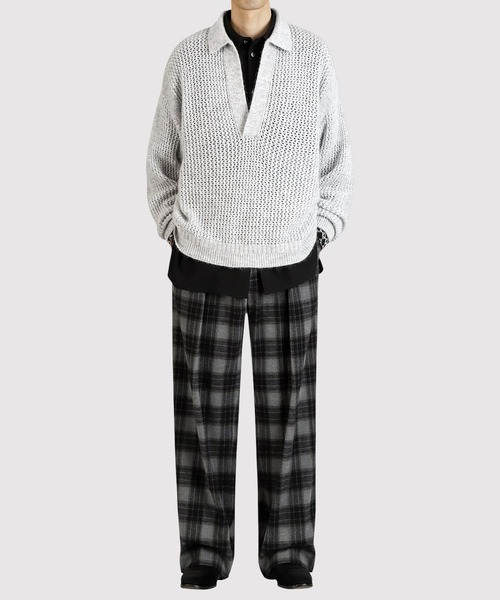 BALLAST ARK（バラストアーク）の「BALLAST ARK / バラストアーク：Sequined Glow Skipper Knit：BA12-KN01[AST]（ニット/セーター・メンズ・グレー/ブラック/ブラウン・M/L）」の21枚目の写真