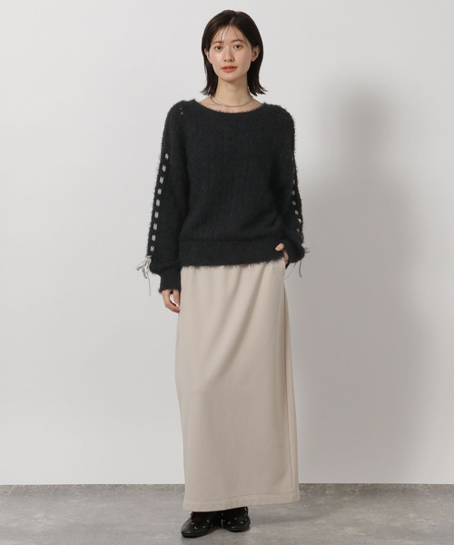 LAKOLE（ラコレ）の「2WAYシャギーニットプルオーバー / 598885（ニット/セーター・レディース・アイボリー/グレイッシュベージュ/ブラック・FREE）」の12枚目の写真