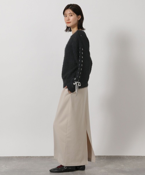 LAKOLE（ラコレ）の「2WAYシャギーニットプルオーバー / 598885（ニット/セーター・レディース・アイボリー/グレイッシュベージュ/ブラック・FREE）」の13枚目の写真