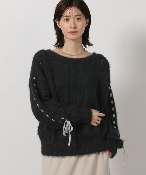 LAKOLE（ラコレ）の「2WAYシャギーニットプルオーバー / 598885（ニット/セーター・レディース・アイボリー/グレイッシュベージュ/ブラック・FREE）」の15枚目の写真