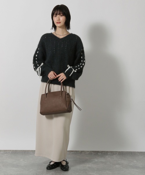 LAKOLE（ラコレ）の「2WAYシャギーニットプルオーバー / 598885（ニット/セーター・レディース・アイボリー/グレイッシュベージュ/ブラック・FREE）」の18枚目の写真