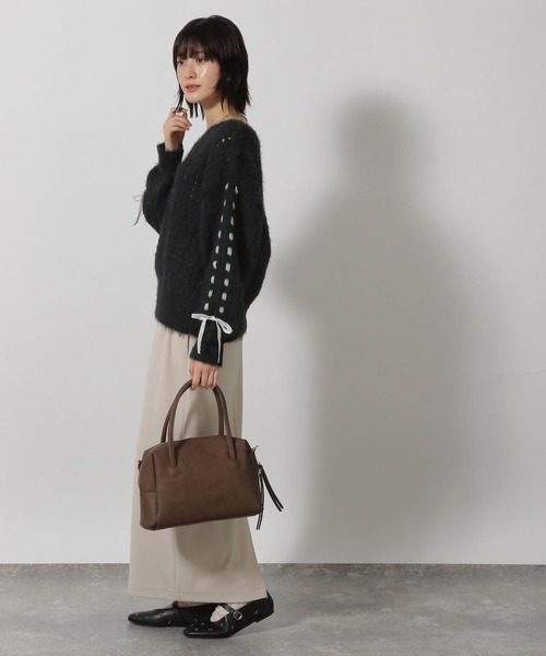 LAKOLE（ラコレ）の「2WAYシャギーニットプルオーバー / 598885（ニット/セーター・レディース・アイボリー/グレイッシュベージュ/ブラック・FREE）」の20枚目の写真