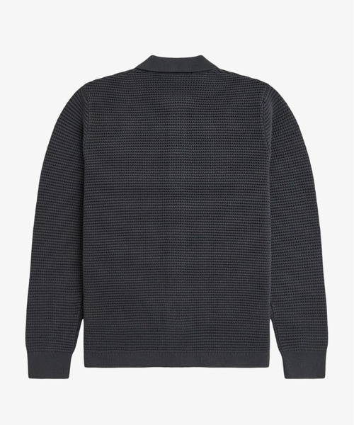 FRED PERRY(フレッドペリー)の「Pointelle Button Through Cardigan/ポインテールボタンスルーカーディガン(ニット/セーター・メンズ・グレー・L/M)」の6枚目の写真