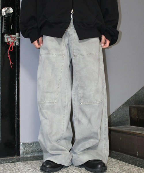 TANAKA(タナカ)の「TANAKA / タナカ WORK JEAN TROUSERS-FOGGY GREEN(デニムパンツ・メンズ・グリーン系その他・31)」の2枚目の写真