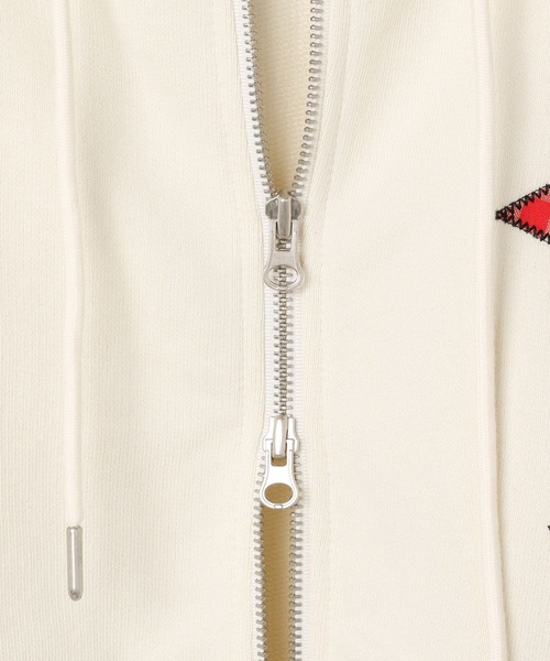 WaiKei（ワイケイ）の「【UNISEX】Wai Kei×ALAND／ＡワッペンZIPフーディ―(ウラケ)（パーカー・レディース・ブラウン/アイボリー/ブラック・SMALL/LARGE/MEDIUM）」の8枚目の写真