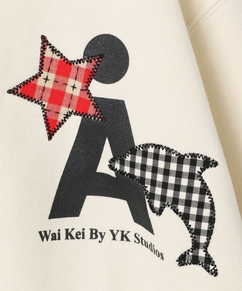 WaiKei（ワイケイ）の「【UNISEX】Wai Kei×ALAND／ＡワッペンZIPフーディ―(ウラケ)（パーカー・レディース・ブラウン/アイボリー/ブラック・SMALL/LARGE/MEDIUM）」の11枚目の写真