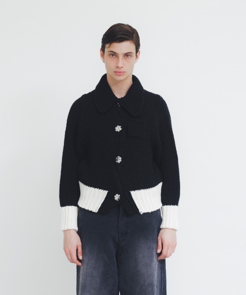 OUAT（オーユーエーティー）の「META KNIT（ニット/セーター・メンズ・パープル/ブラック/ブルーグレー・3/2）」の4枚目の写真