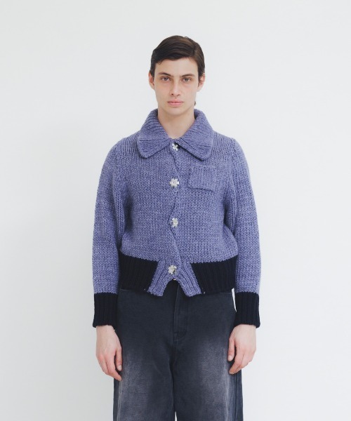 OUAT（オーユーエーティー）の「META KNIT（ニット/セーター・メンズ・パープル/ブラック/ブルーグレー・3/2）」の6枚目の写真