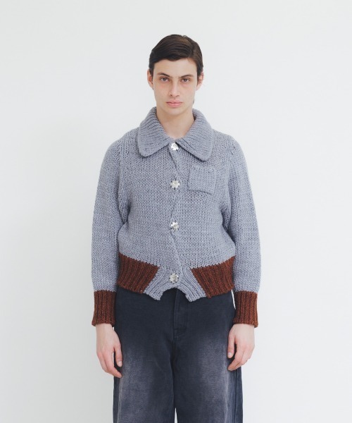 OUAT（オーユーエーティー）の「META KNIT（ニット/セーター・メンズ・パープル/ブラック/ブルーグレー・3/2）」の5枚目の写真