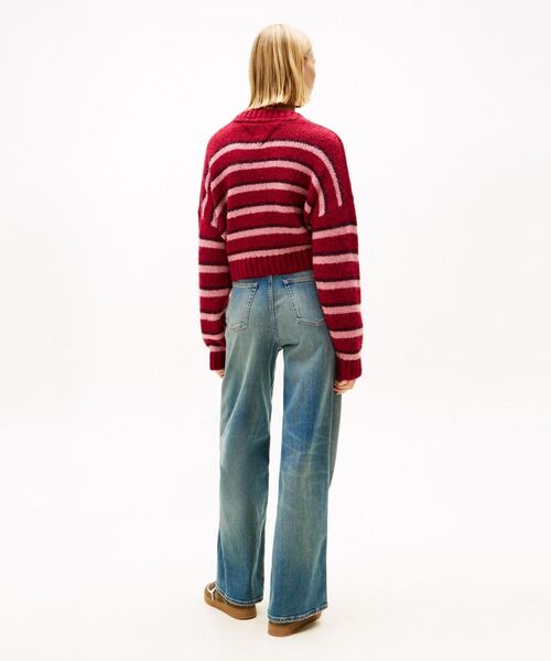 tommy jeans（トミー ジーンズ）の「バッジボーダーフラッフィカーディガン（ニット/セーター・レディース・マルチ・X-SMALL/SMALL/MEDIUM）」の4枚目の写真