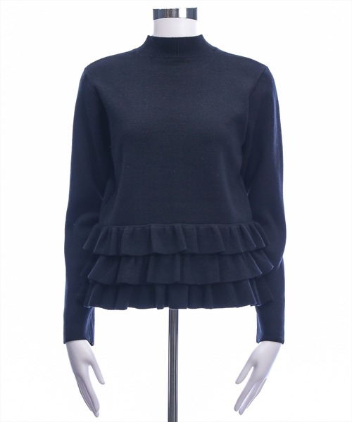 CLEAR BASIC（クリアベーシック）の「裾フリルニットトップス[オフィスカジュアル 着回し抜群 大人 フェミニン]≪AW新作≫（ニット/セーター・レディース・グレー/アイボリー/ブラック・F）」の21枚目の写真