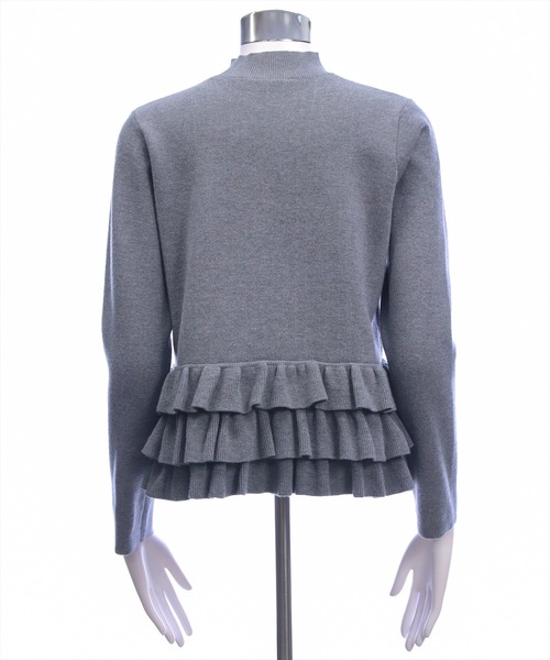 CLEAR BASIC（クリアベーシック）の「裾フリルニットトップス[オフィスカジュアル 着回し抜群 大人 フェミニン]≪AW新作≫（ニット/セーター・レディース・グレー/アイボリー/ブラック・F）」の14枚目の写真