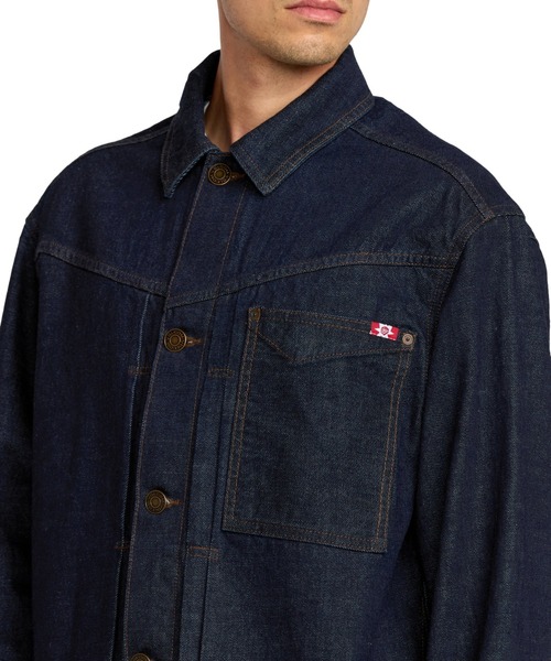 VOLCOM（ボルコム）の「VOLCOM POVJ DENIM JACKET/ボルコムデニムジャケット（デニムジャケット・メンズ・インディゴブルー・SMALL/MEDIUM/LARGE/X-LARGE）」の8枚目の写真