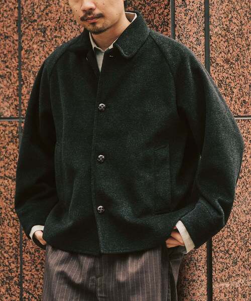 417 EDIFICE（フォーワンセブンエディフィス）の「ラウンドカラーブルゾン（その他アウター・メンズ・キャメル/ネイビー/チャコールグレー・LARGE/SMALL/MEDIUM）」の2枚目の写真