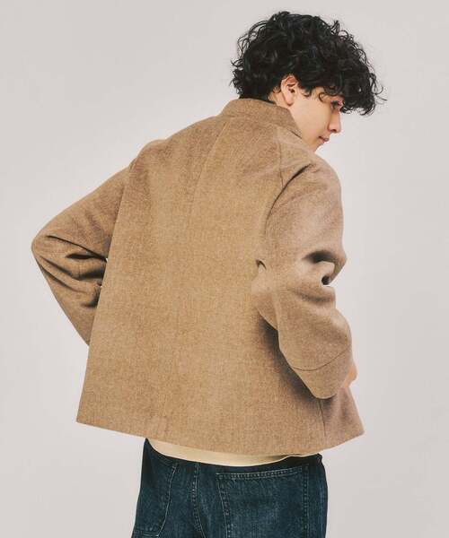 417 EDIFICE（フォーワンセブンエディフィス）の「ラウンドカラーブルゾン（その他アウター・メンズ・キャメル/ネイビー/チャコールグレー・LARGE/SMALL/MEDIUM）」の4枚目の写真