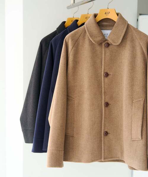417 EDIFICE（フォーワンセブンエディフィス）の「ラウンドカラーブルゾン（その他アウター・メンズ・キャメル/ネイビー/チャコールグレー・LARGE/SMALL/MEDIUM）」の8枚目の写真