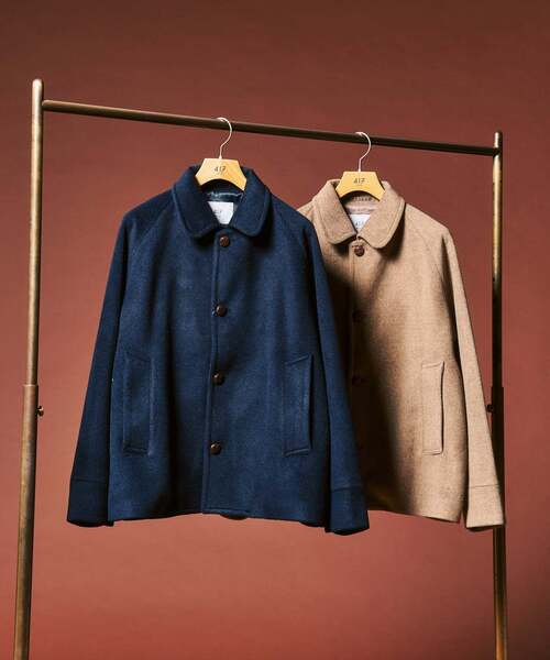 417 EDIFICE（フォーワンセブンエディフィス）の「ラウンドカラーブルゾン（その他アウター・メンズ・キャメル/ネイビー/チャコールグレー・LARGE/SMALL/MEDIUM）」の14枚目の写真