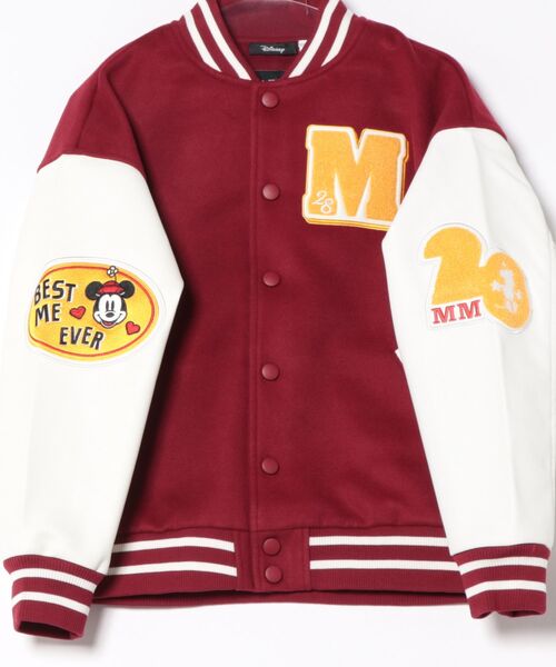 Disney 】 ミッキーマウスバーシティジャケット 25W10（スタジャン