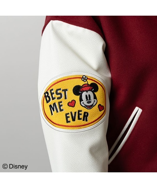 Disney 】 ミッキーマウスバーシティジャケット 25W10（スタジャン