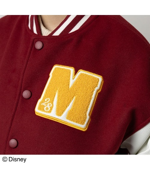 Disney 】 ミッキーマウスバーシティジャケット 25W10（スタジャン