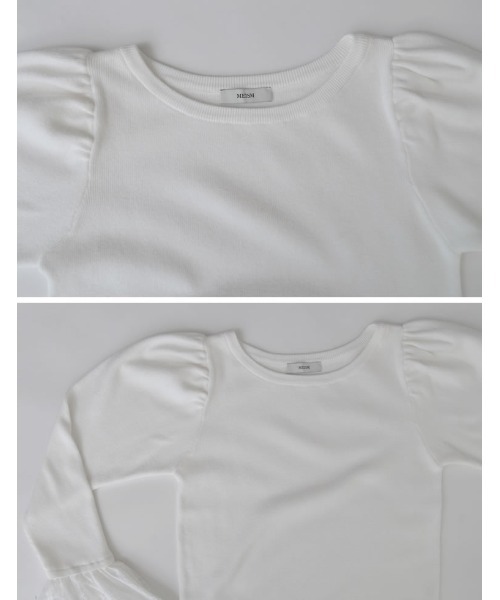 MEISM（ミズム）の「[MEISM by Re:EDIT][2025AW COLLECTION]リバーレースフリルボートネックニット（ニット/セーター・レディース・ホワイト/ブラック・MEDIUM/LARGE）」の20枚目の写真