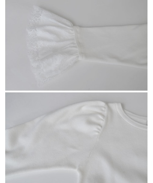 MEISM（ミズム）の「[MEISM by Re:EDIT][2025AW COLLECTION]リバーレースフリルボートネックニット（ニット/セーター・レディース・ホワイト/ブラック・MEDIUM/LARGE）」の21枚目の写真