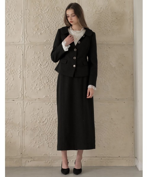 MEISM（ミズム）の「[MEISM by Re:EDIT][2025AW COLLECTION]リバーレースフリルボートネックニット（ニット/セーター・レディース・ホワイト/ブラック・MEDIUM/LARGE）」の19枚目の写真