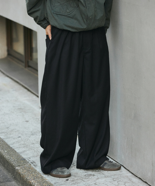 【25AW】UNDERCOVER ツイルワイドスラックス TR モダン ツイル ワイド スラックス / ストライプ / 無地（スラックス