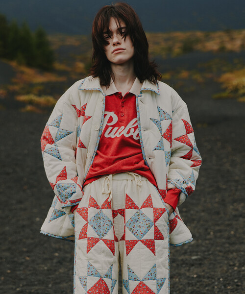 Freada/フリーダ インド 星柄 キルティング 中綿ジャケット（その他