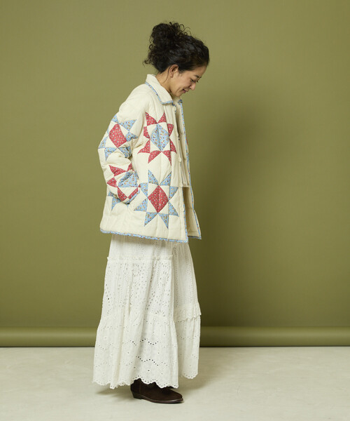 セール】Freada/フリーダ インド 星柄 キルティング 中綿ジャケット