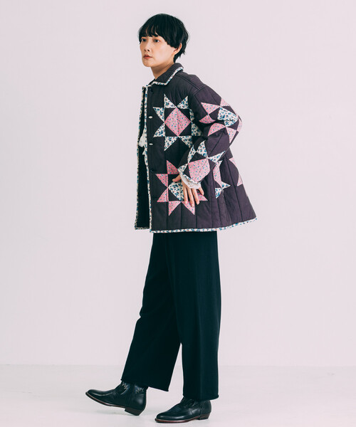 Freada/フリーダ インド 星柄 キルティング 中綿ジャケット（その他