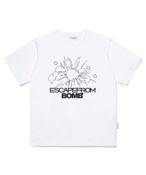 ESCAPEFROM(エスケープフロム)の「ラインバムプリントオーバーサイズ半袖Tシャツホワイト(Tシャツ/カットソー・レディース・その他・SMALL/MEDIUM/LARGE)」の2枚目の写真