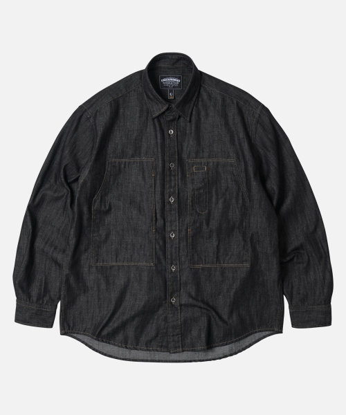 FRIZMWORKS(フリズムワークス)の「DENIM CARPENTER POCKET WORK SHIRT _ BLACK(シャツ/ブラウス・メンズ・その他・SMALL/MEDIUM/LARGE/X-LARGE)」の2枚目の写真