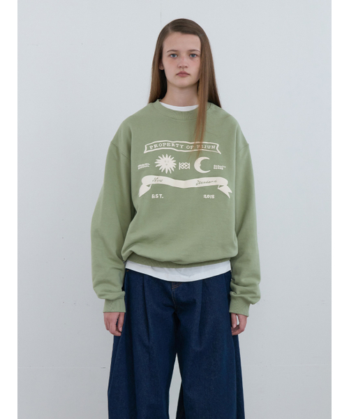 Kijun(キジュン)の「Sun Moon Pullover UNISEX Green(スウェット・レディース・その他・MEDIUM/LARGE/SMALL)」の3枚目の写真