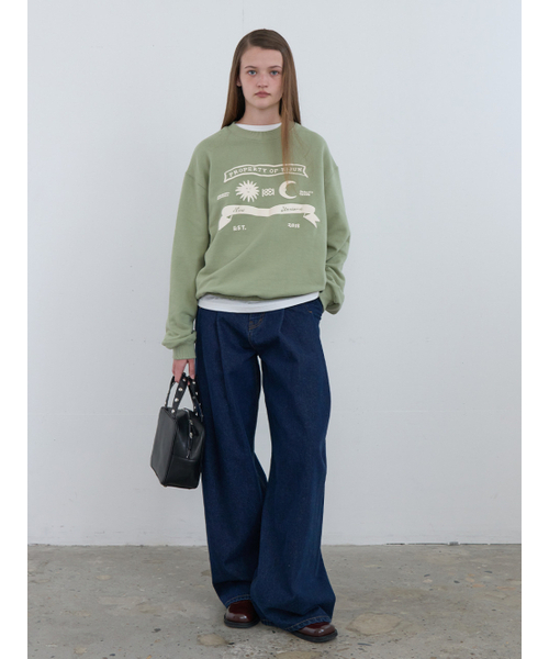 Kijun(キジュン)の「Sun Moon Pullover UNISEX Green(スウェット・レディース・その他・MEDIUM/LARGE/SMALL)」の6枚目の写真