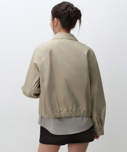 MUSINSA STANDARD WOMAN（ムシンサスタンダードウーマン）の「ウィメンズコットンブルゾンジャケット[ベージュ]（ブルゾン・レディース・その他・SMALL/MEDIUM/LARGE）」の11枚目の写真