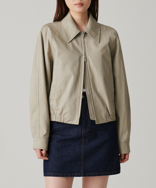 MUSINSA STANDARD WOMAN（ムシンサスタンダードウーマン）の「ウィメンズコットンブルゾンジャケット[ベージュ]（ブルゾン・レディース・その他・SMALL/MEDIUM/LARGE）」の9枚目の写真