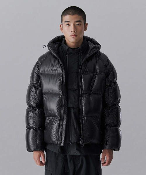 シティレジャーシアーリップストップフーデッドダウンショート