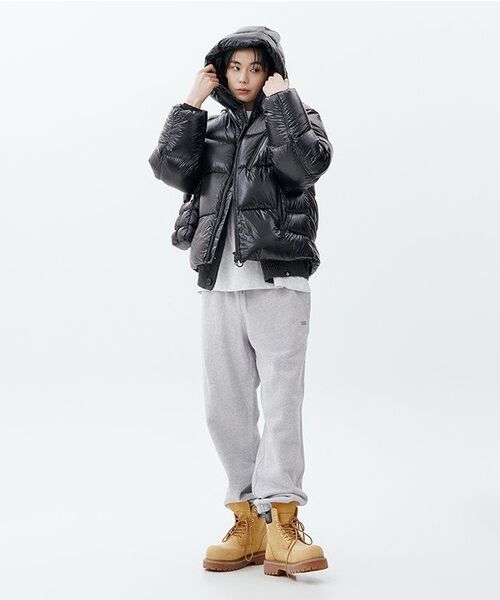 シティレジャーシアーリップストップフーデッドダウンショート