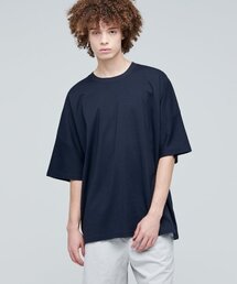 MUSINSA STANDARD（ムシンサスタンダード）の「PONTE DOLMAN SLEEVE OVERSIZED SHORT SLEEVE T-SHIRT [NAVY]（Tシャツ/カットソー）」