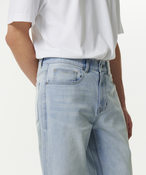 MUSINSA STANDARD（ムシンサスタンダード）の「[クールタンダード] ストレートデニムパンツ [ブリーチ]（デニムパンツ・メンズ・その他・28/29/32/30/31/33/26/27/38/36/34）」の5枚目の写真