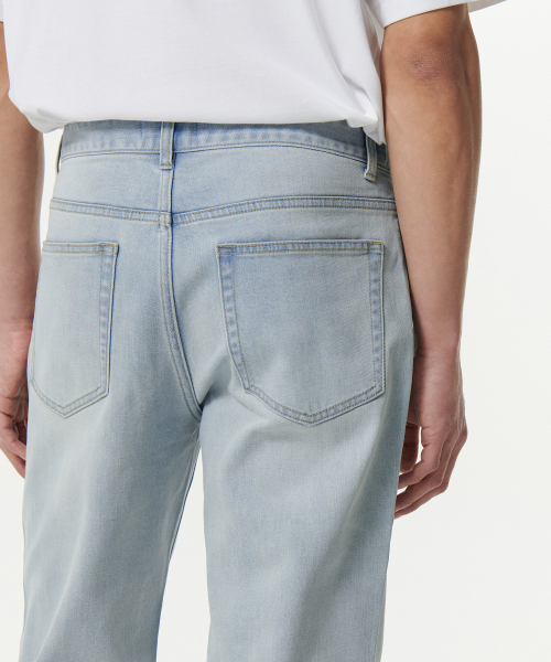 MUSINSA STANDARD（ムシンサスタンダード）の「[クールタンダード] ストレートデニムパンツ [ブリーチ]（デニムパンツ・メンズ・その他・28/29/32/30/31/33/26/27/38/36/34）」の4枚目の写真
