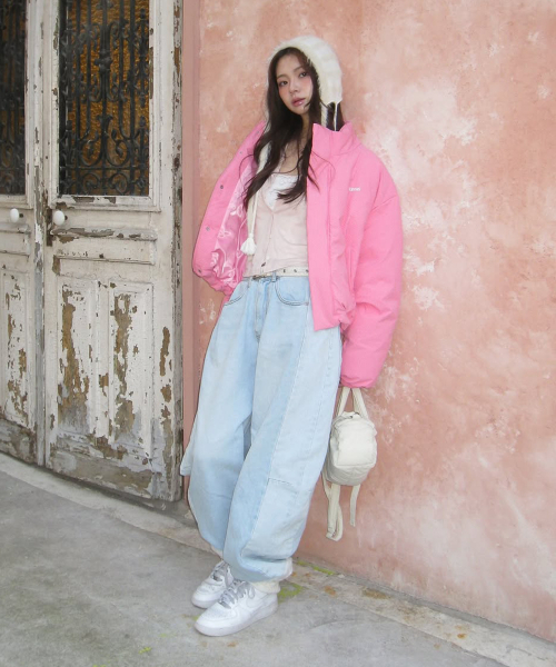 YOUHEE(ユヒ)の「SORBET PUFFER PINK(ダウンジャケット/コート・レディース・その他・FREE)」の3枚目の写真