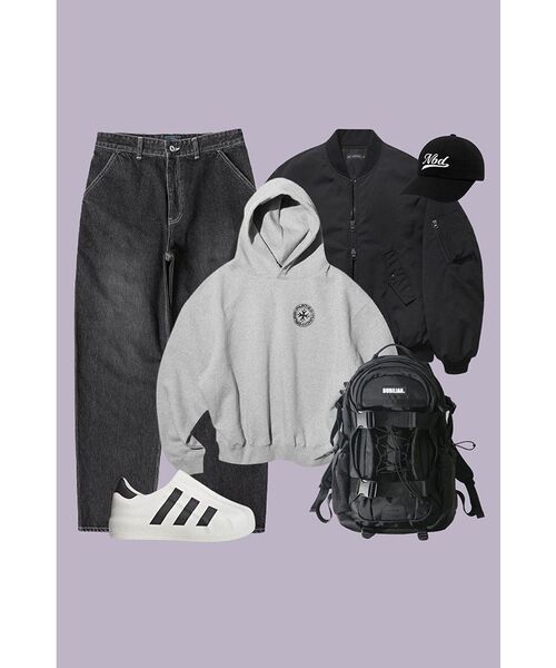 PUNCH DRUNK PARTIES（パンチドランクパーティーズ）の「Circle Logo Oversized Hoodie (GRAY)（パーカー・メンズ・その他・1/2/0/3）」の6枚目の写真
