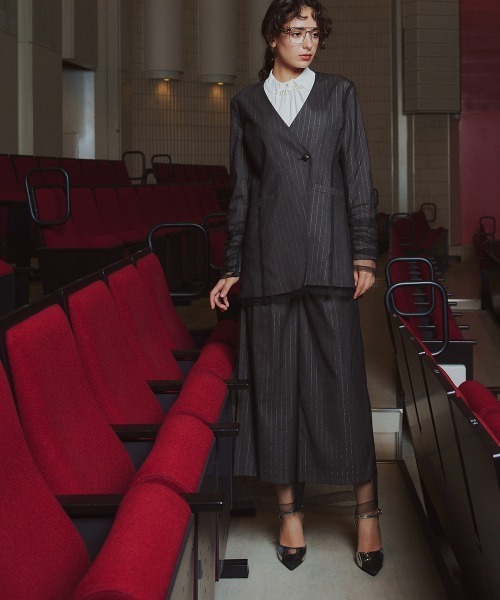 Callarus（カラルス）の「【お呼ばれ・よそいき・結婚式・パーティー・オケージョンドレス】＜単品＞チュールレイヤードデザインワイドパンツ〔Callarus〕（その他パンツ・レディース・ブラウン/チャコール/ブラック系その他・LL/L/M/3L）」の18枚目の写真