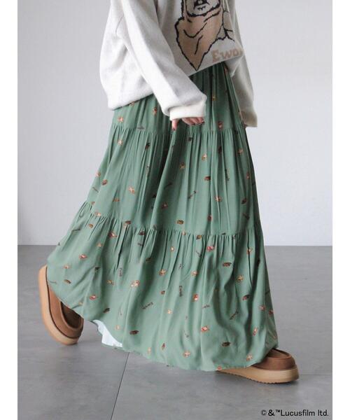 ehka sopo(エヘカソポ)の「STARWARS/総柄スカート(スカート・レディース・ベージュ/ブラック/カーキ・F)」の3枚目の写真