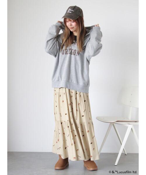 ehka sopo(エヘカソポ)の「STARWARS/総柄スカート(スカート・レディース・ベージュ/ブラック/カーキ・F)」の4枚目の写真