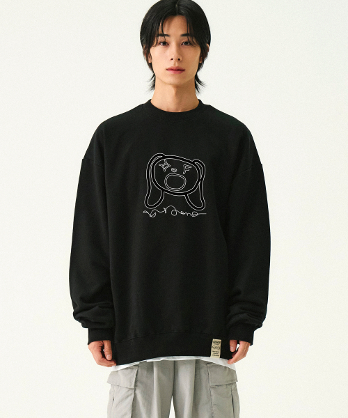 GRAVER（グレーバー）の「[ユニセックス]ババレタリングマンツーマン_ブラック（スウェット・レディース・ブラック・SMALL/MEDIUM/LARGE）」の2枚目の写真